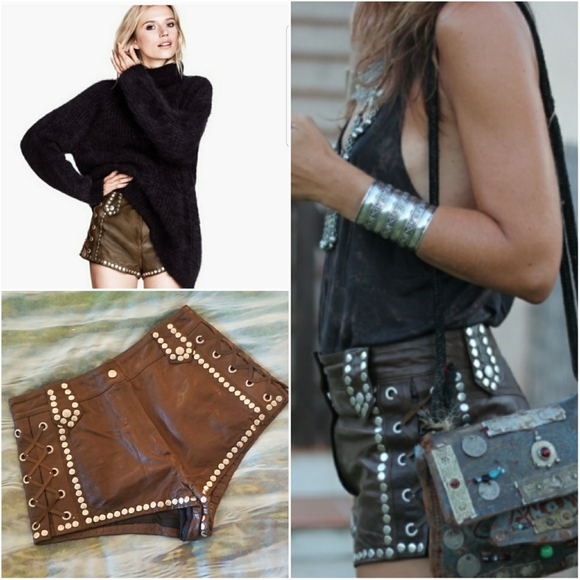 H&M Pants - H&M // paris runway collection studded leather